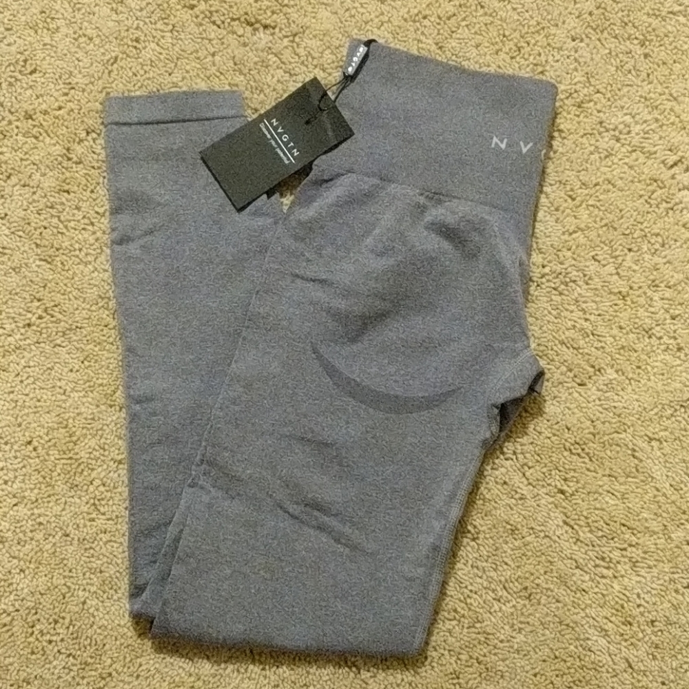 NVGTN Light Gray Contoured Seamless Leggings